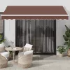  barna kézzel kihúzható napellenző 350 x 250 cm