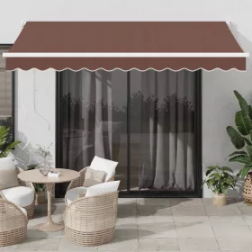  barna kézzel kihúzható napellenző 350 x 250 cm