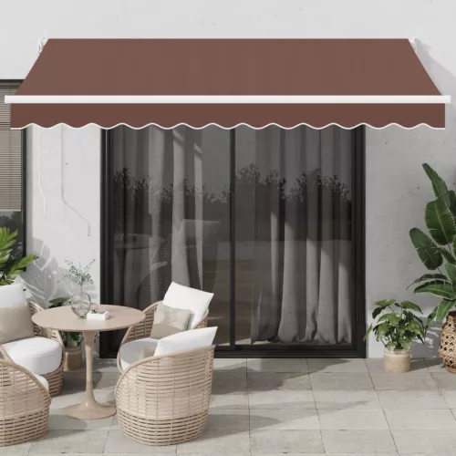  barna kézzel kihúzható napellenző 350 x 250 cm