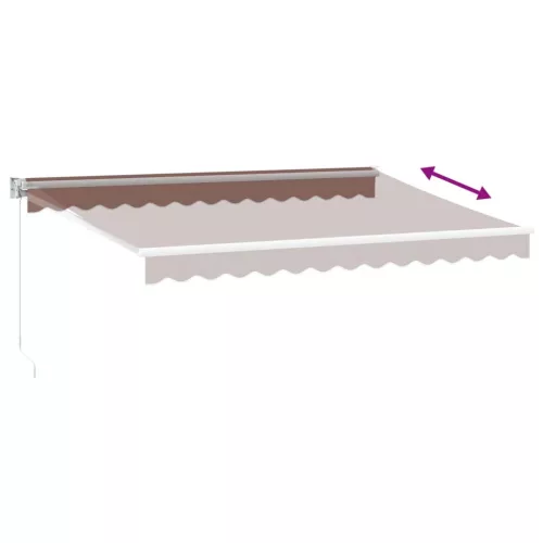  barna kézzel kihúzható napellenző 350 x 250 cm