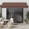  barna kézzel kihúzható napellenző 350 x 250 cm