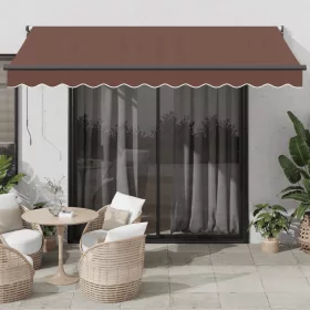  barna kézzel kihúzható napellenző 350 x 250 cm