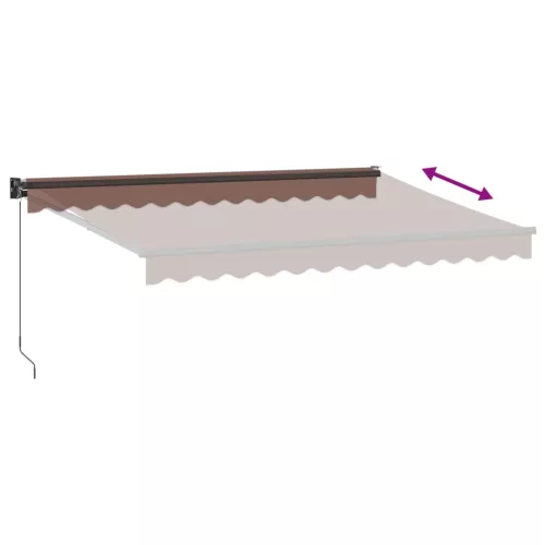 barna kézzel kihúzható napellenző 350 x 250 cm