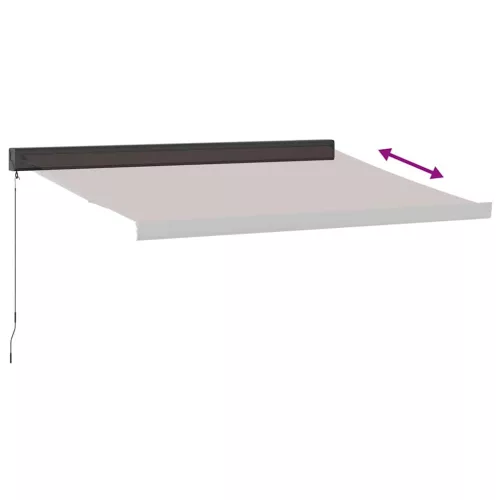  barna kézzel kihúzható napellenző 350 x 250 cm