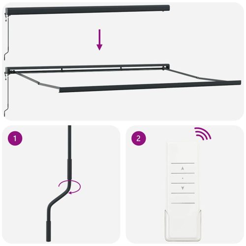  barna automata kihúzható napellenző 450 x 300 cm