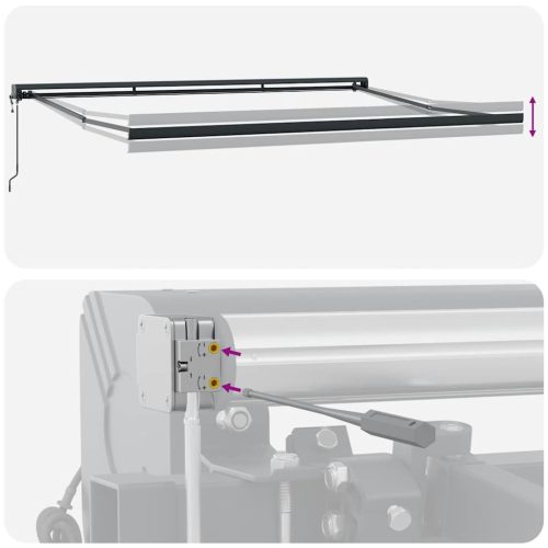  barna automata kihúzható napellenző 450 x 300 cm