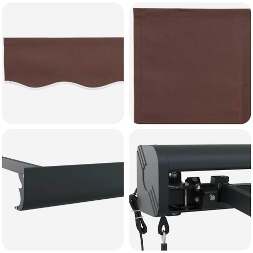  barna automata kihúzható napellenző 450 x 300 cm