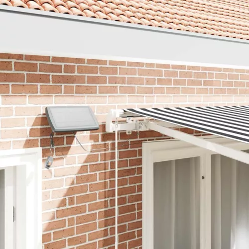  antracitszürke-fehér LED-es kézi napellenző 300 x 250 cm