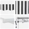  antracitszürke-fehér automata kihúzható napellenző 300x250 cm