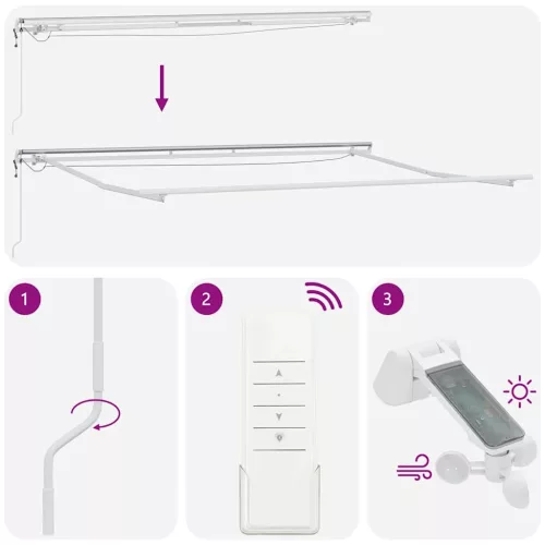  antracitszürke-fehér LED-es automata napellenző 450 x 300 cm