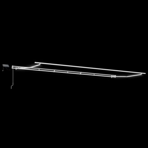  antracitszürke-fehér LED-es kézi napellenző 600 x 300 cm