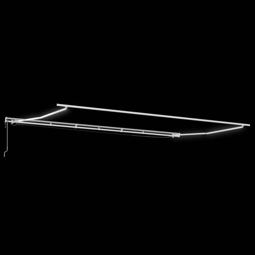  antracitszürke-fehér LED-es automata napellenző 600 x 300 cm