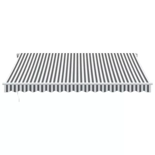  antracitszürke-fehér LED-es automata napellenző 400 x 350 cm