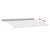  antracitszürke-fehér LED-es kézi napellenző 500 x 350 cm