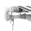  antracitszürke-fehér LED-es kézi napellenző 500 x 350 cm