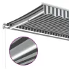  antracitszürke-fehér LED-es kézi napellenző 500 x 350 cm