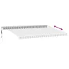  antracitszürke-fehér LED-es automata napellenző 500 x 350 cm