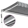  antracitszürke-fehér LED-es automata napellenző 500 x 350 cm