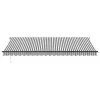  antracitszürke-fehér LED-es kézi napellenző 500 x 350 cm