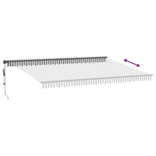  antracitszürke-fehér automata kihúzható napellenző 500 x 350 cm
