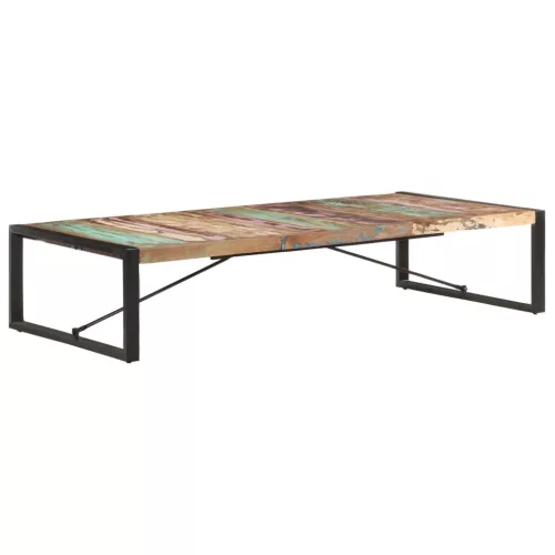  tömör újrahasznosított fa dohányzóasztal 180 x 90 x 40 cm