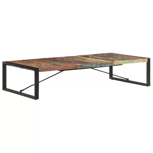  tömör újrahasznosított fa dohányzóasztal 180 x 90 x 40 cm