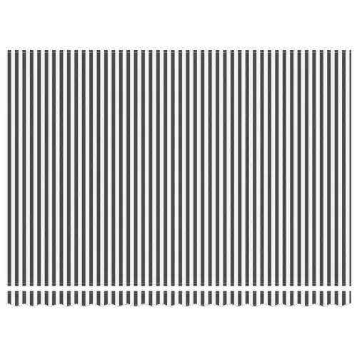  antracitszürke-fehér kézzel kihúzható napellenző 450 x 300 cm