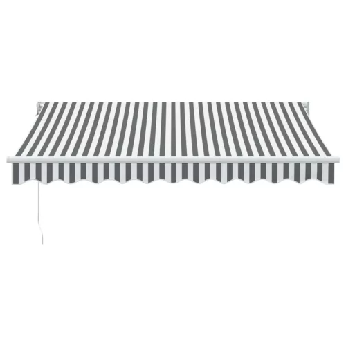  antracit-fehér szövet-alumínium behúzható napellenző 3 x 2,5 m