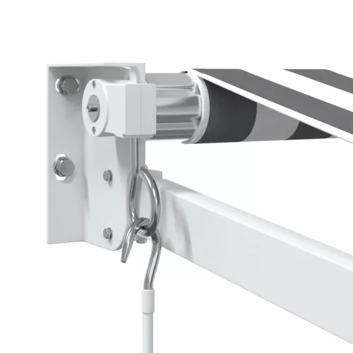  antracit-fehér szövet-alumínium behúzható napellenző 3 x 2,5 m