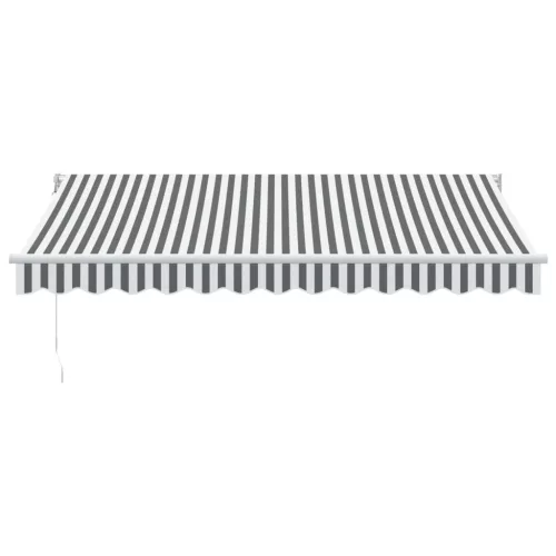  antracit/fehér szövet/alumínium behúzható napellenző 3,5x2,5m