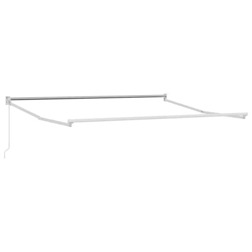  antracit és fehér szövet és alumínium behúzható napellenző 4x3m