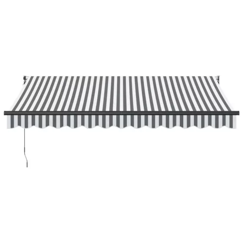  antracit/fehér szövet/alumínium behúzható napellenző 3,5x2,5m