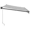  antracit/fehér szövet/alumínium behúzható napellenző 3,5x2,5m