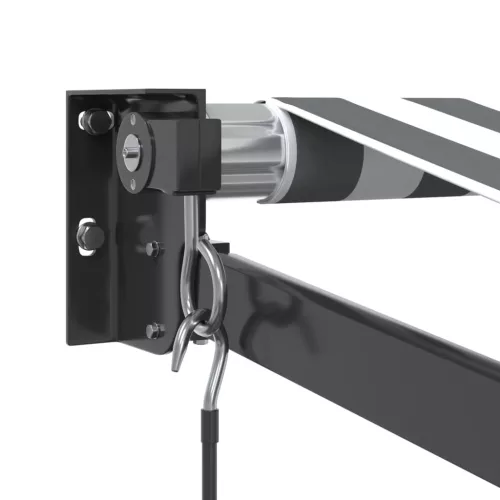  antracit/fehér szövet/alumínium behúzható napellenző 3,5x2,5m