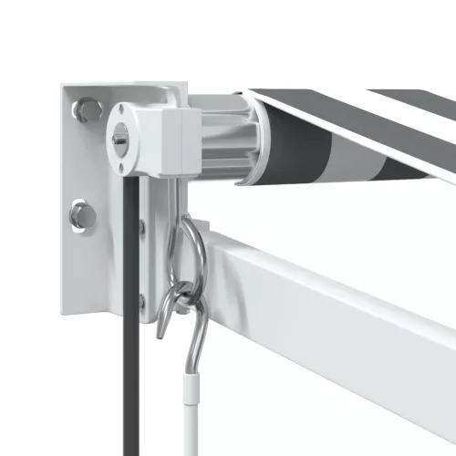  antracit/fehér szövet/alumínium behúzható napellenző 3,5x2,5m