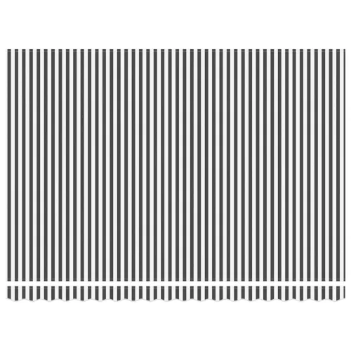  antracit/fehér szövet és alumínium behúzható napellenző 4,5x3 m