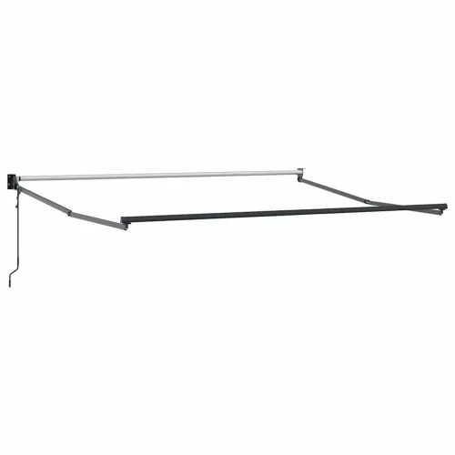  antracit-fehér szövet-alumínium behúzható napellenző 3 x 2,5 m