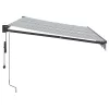  antracit/fehér szövet/alumínium behúzható napellenző 3,5x2,5m
