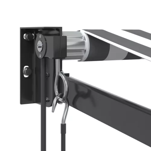  antracit/fehér szövet/alumínium behúzható napellenző 3,5x2,5m