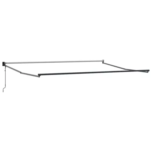  antracit és fehér szövet és alumínium behúzható napellenző 5x3m