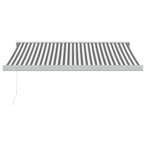  antracit/fehér szövet/alumínium behúzható napellenző 3,5x2,5m