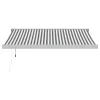  antracit/fehér szövet/alumínium behúzható napellenző 3,5x2,5m