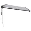  antracit/fehér szövet/alumínium behúzható napellenző 3,5x2,5m