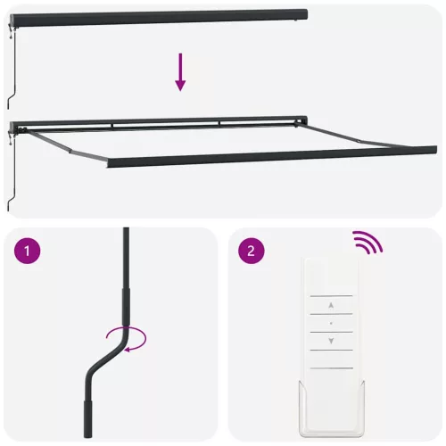  antracit és fehér szövet és alumínium behúzható napellenző 5x3m