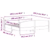  viaszbarna tömör fenyőfa ágy matrac nélkül 200 x 200 cm