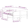  viaszbarna tömör fenyőfa ágy matrac nélkül 120 x 200 cm