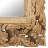  kézzel faragott barna tömör mangófa tükör 50 x 50 cm