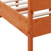  viaszbarna tömör fenyőfa ágy matrac nélkül 120 x 190 cm