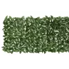  sötétzöld leveles belátás elleni erkélyparaván 600 x 75 cm