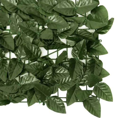  sötétzöld leveles belátás elleni erkélyparaván 300 x 150 cm